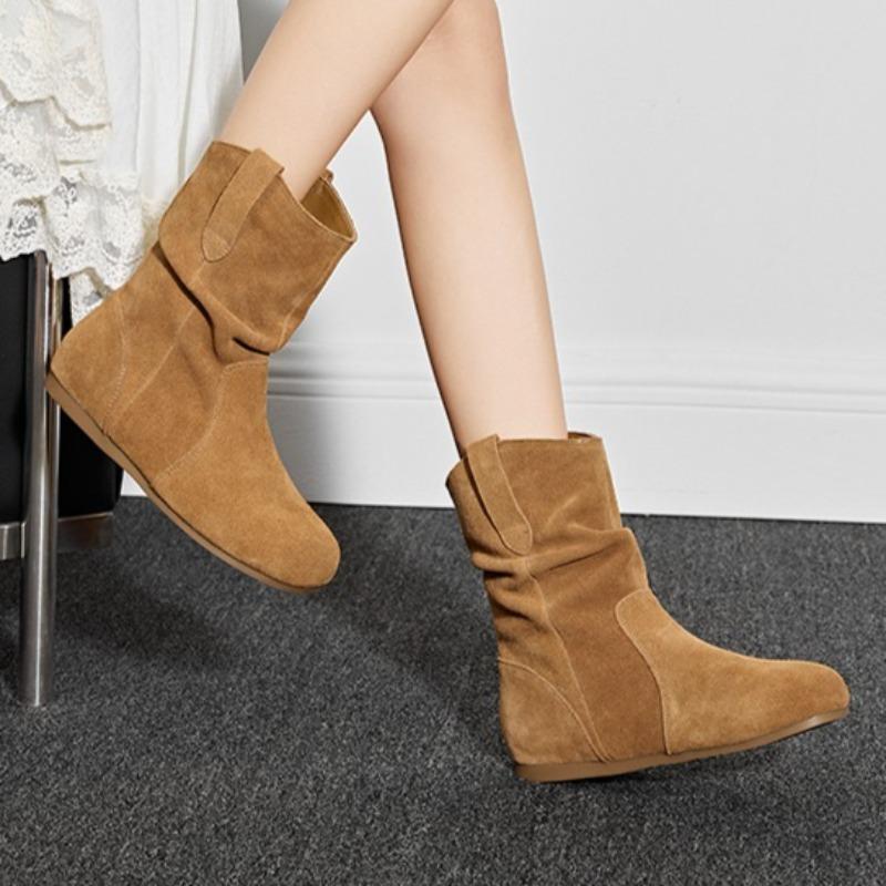 Fashion Suede Flats Women Ankle Boots Fashion Retro Classical Shoes for Woman 2025 Winter New Trends Shoes Comfort Short Boots De Mujer