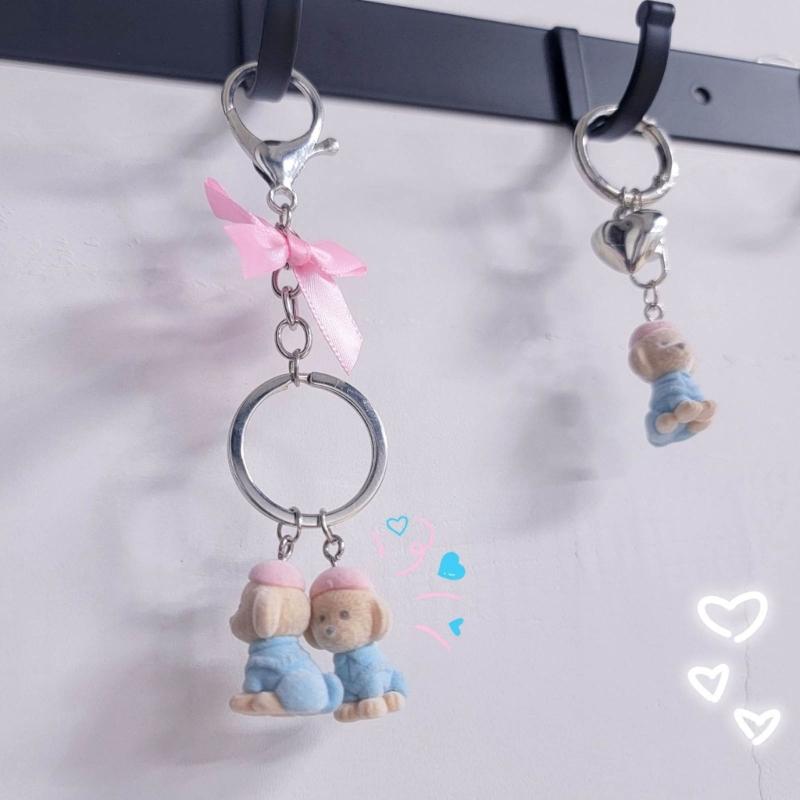 Cute Cartoon Bear Duckling Broken Shell Chicken Dog Plush Doll Pendant Jewelry