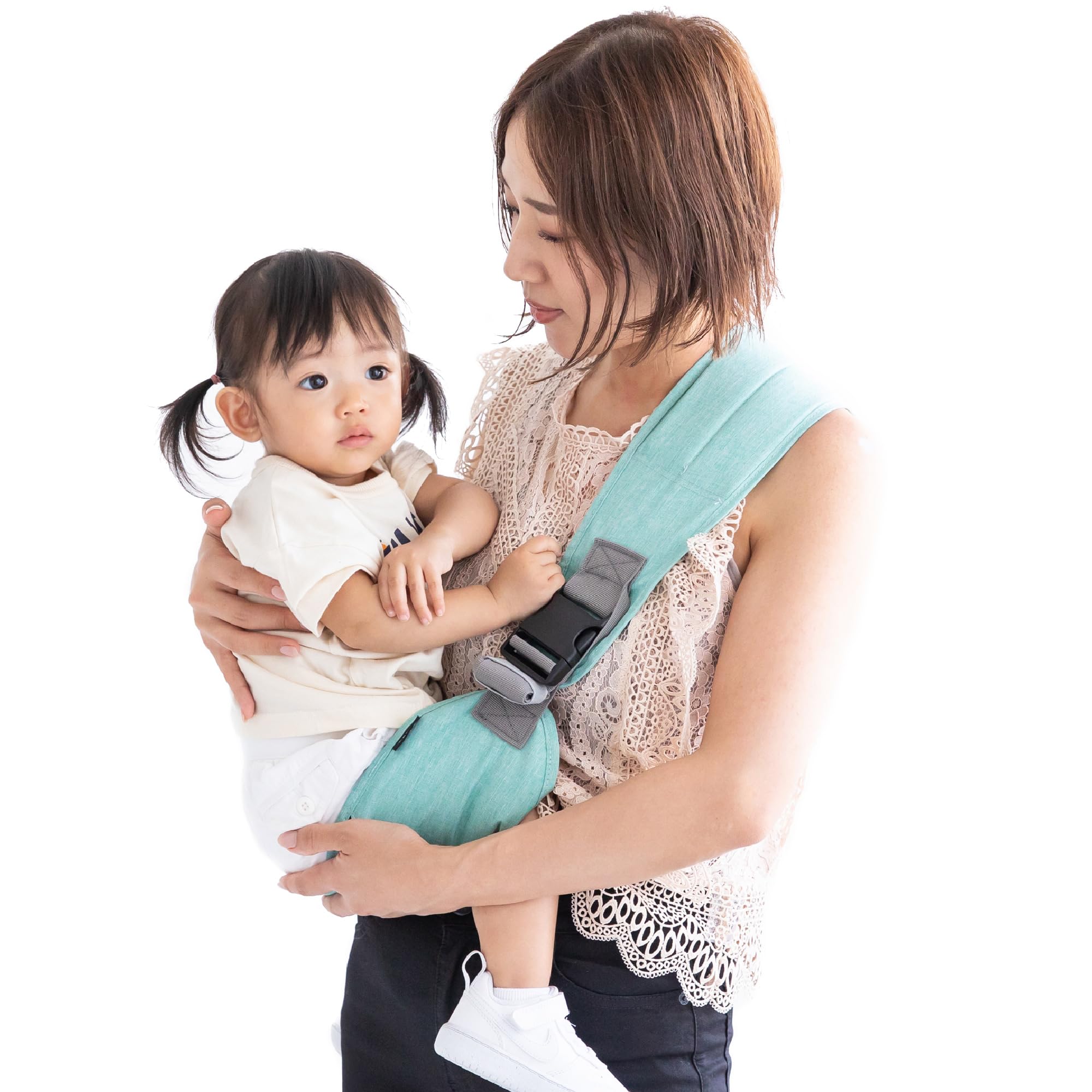 

Passed tests by domestic testing Baby hip baby recommended by childcare with pocket [Dechu - load-bearing institutes] sling, seat, one-handed, зелений