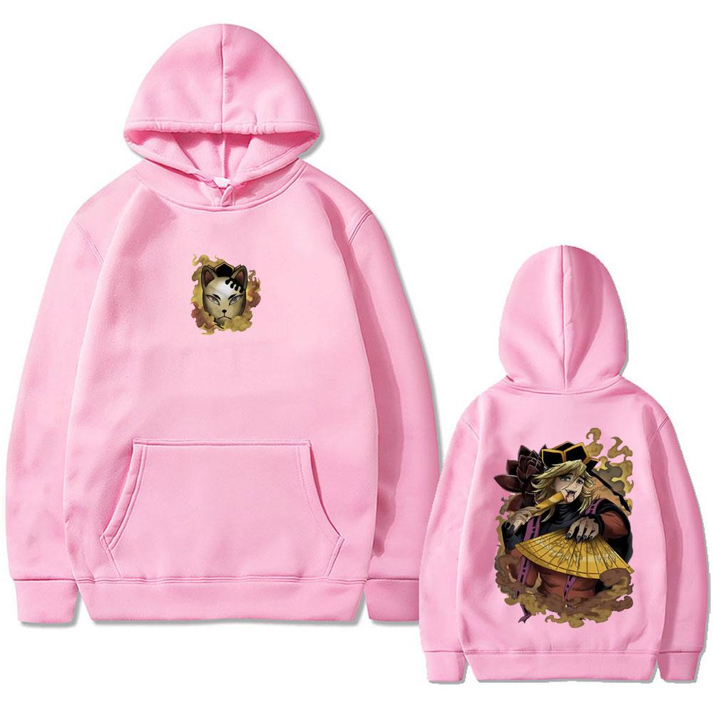 Anime Demon Slayer Douma Graphic Hoodie Men Women Cartoon Fashion Oversized Pullover Hoodies Male Casual Fleece Tracksuit