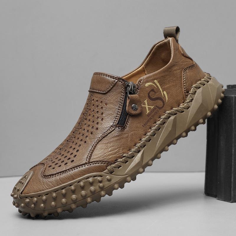 20252025 hollow hole shoes sports and leisure shoes men's summer new breathable non-slip soft-soled men's shoes