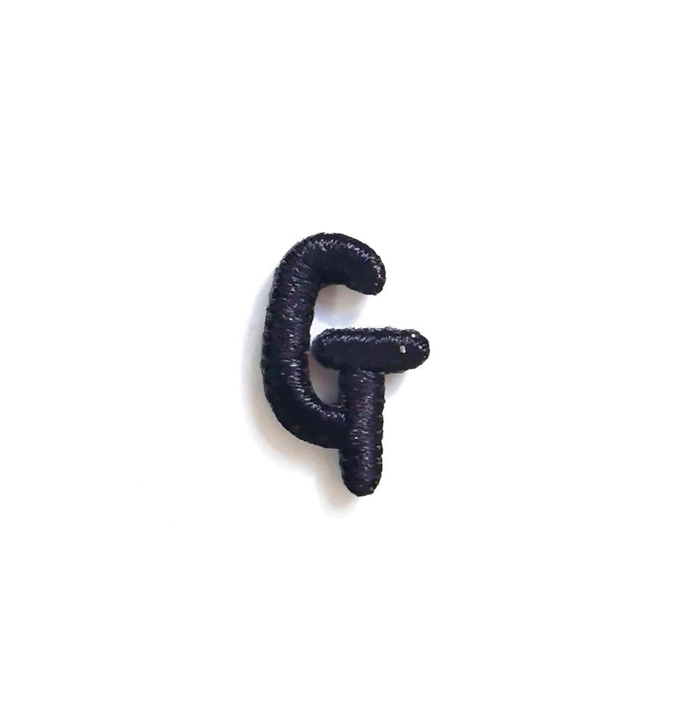 1.5cm Black Artistic Script Embroidered Letters Iron-On Patches - Set of 26