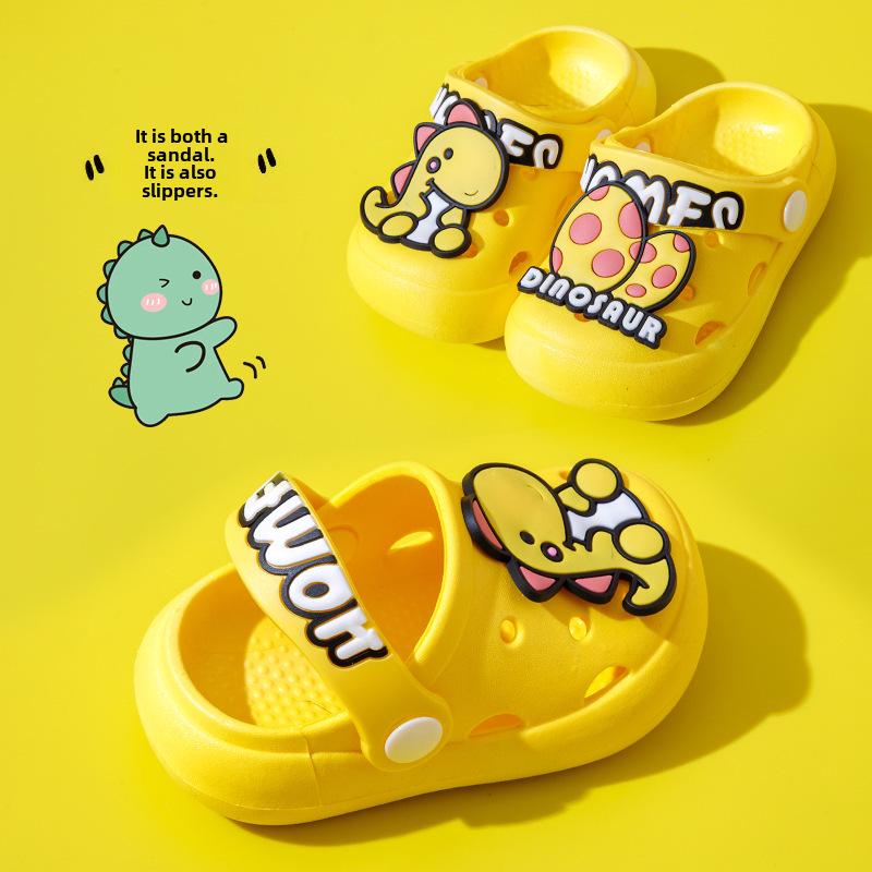 Kids' Cute Bear Non-Slip Summer Slippers: Soft Sole, Cool Clogs for Boys & Girls