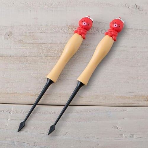 KAI Takoyaki Tools Set of 5, 2 Picks, Kitchen Paper, Oil Drilling, Powder Sprinkling, Ball Dispenser