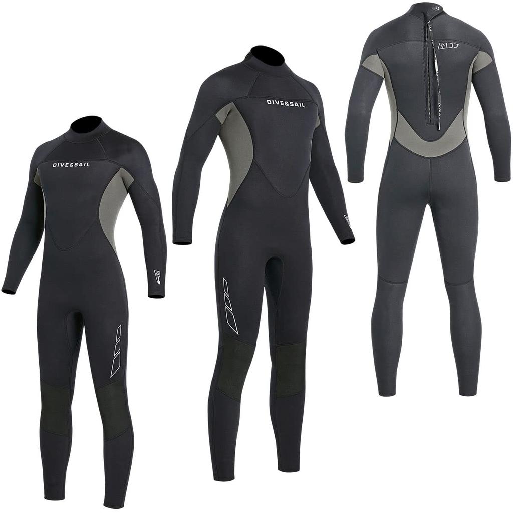 3mm Full Wetsuit for Men and Women, Surfing, Diving, SUP, Bodyboarding, and Snorkeling, Model DS3148M-L