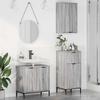 Bathroom Furniture Set with Shelf 3 Pcs Grey Sonoma Particleboard