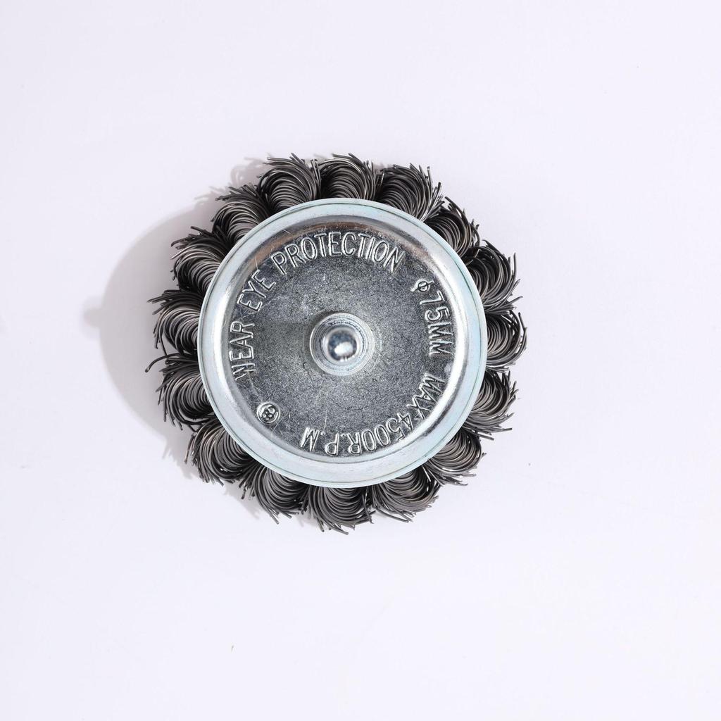 Cross-Border Twisted Wire Steel Brush Wheel for Electric Drills: Bowl-Shaped Grinder for Tire Grinding, Weld Scars, and Polishing.