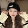 Autumn and Winter Warm Rabbit Fur Hat Women's New Anti-wearing Beret Retro Versatile Dual-purpose Forward Hat Solid Color Painter