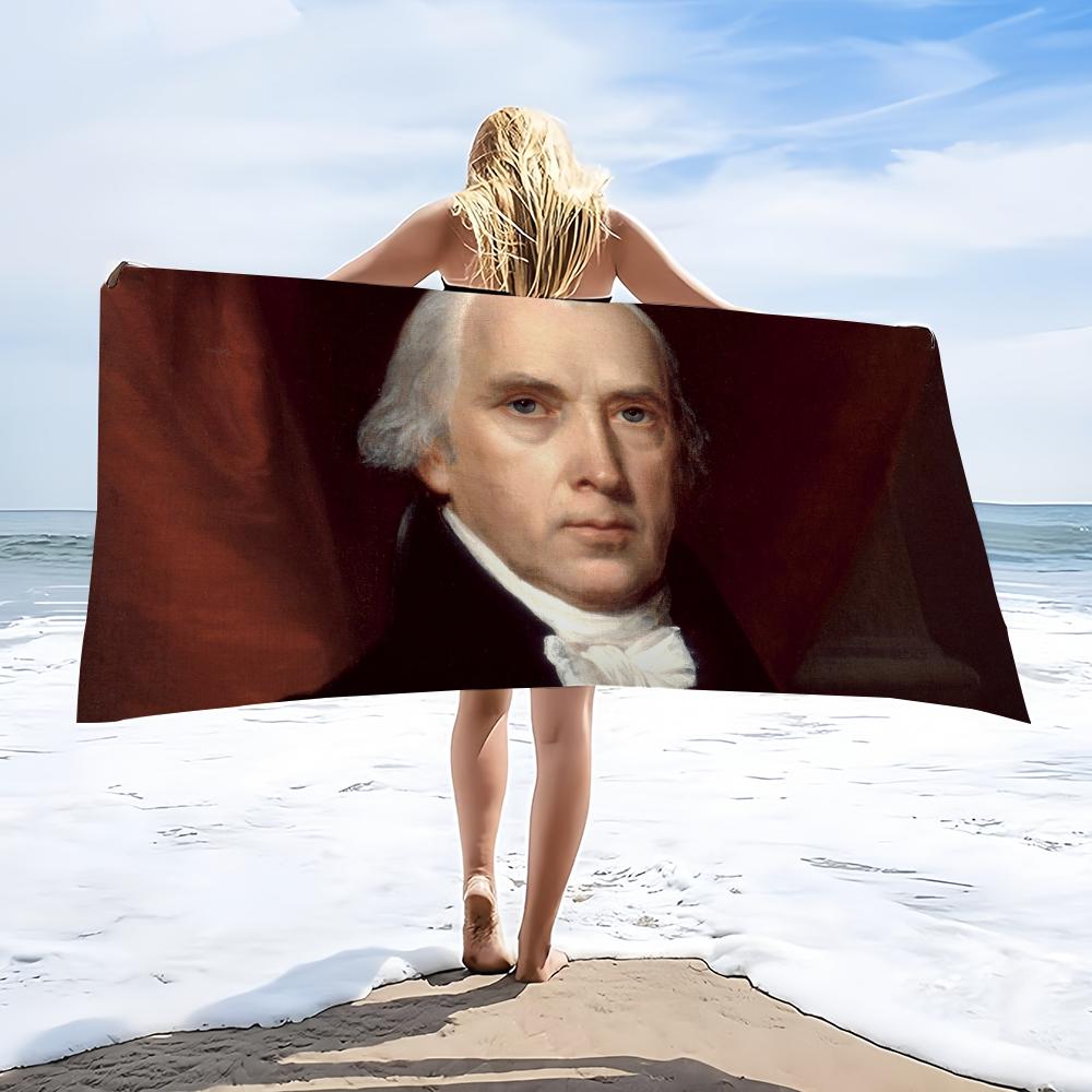Towel Beach Bath Quick-Drying J-James Lightweight Portable Sauna Camping Swim Pool Portrait M-MadisonS Travel