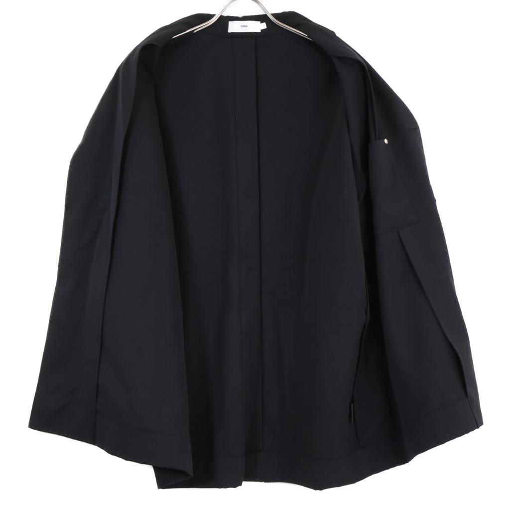 CODA Vlna x Bavlna Sako s otevřenými zády a prodlouženým zadním dílem 1 černáPoužité