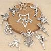 18/48Pcs/Lot Silvery Angel Pendants for Handmade DIY Earrings Necklaces Bracelets Decorative Jewelry Making Materials