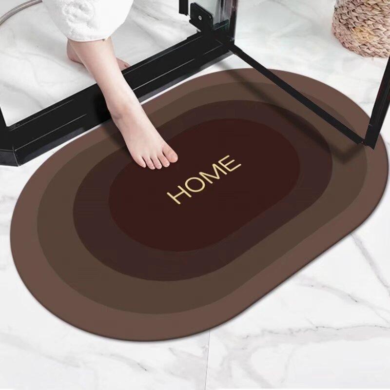 

Bathroom Floor Mats Bathroom Dirt-resistant and Absorbent Mats Entrance Doors Diatom Mud Floor Mats High-end Sense Bathroom Anti-slip Feet 40 * 60Cm