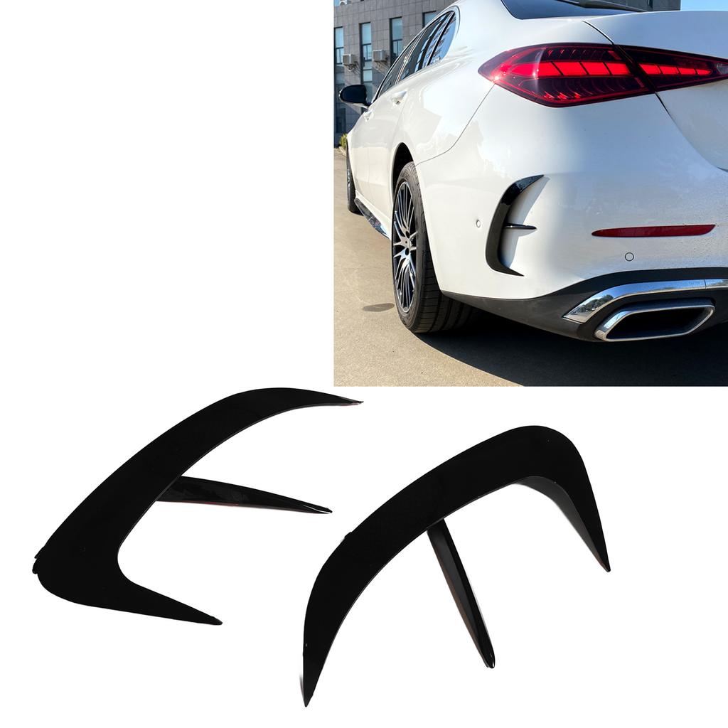 Rear Bumper Vent Cover Spoiler ABS Replacement for ‑ C‑Class W206 ‑Line 2021 and Up