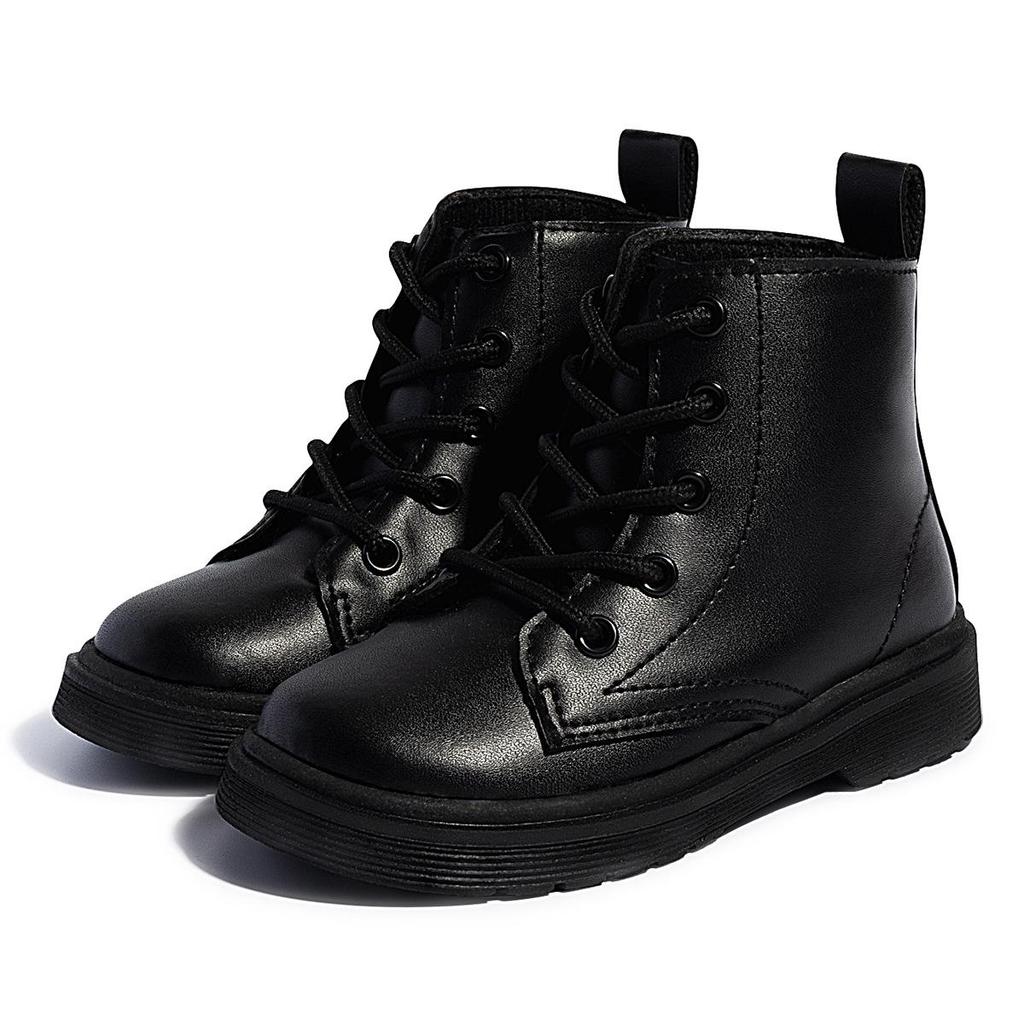 New Children's British-Style Doc Martens Toddler Leather Ankle Boots for Girls