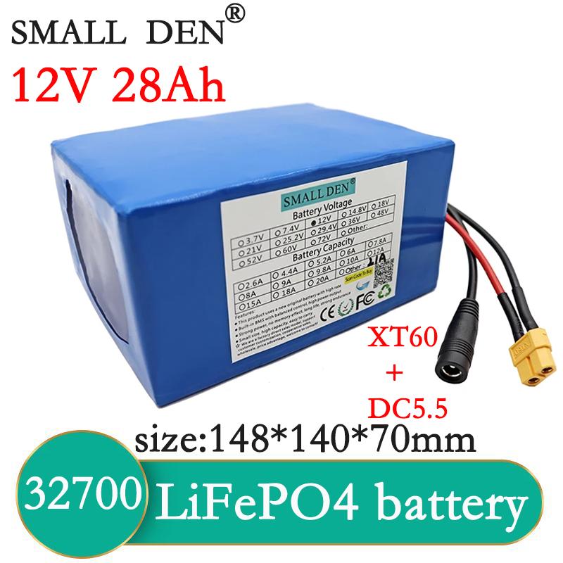 12V LiFePO4 Battery 14AH 14AH 21AH 28AH 35AH High-capacity 4S-32700 with BMS for Outdoor Solar Power Supply Toy Cars