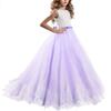 High-End Flower Girl Wedding Dress with Train - Puffy Skirt Princess Dress for Middle & Big Children.