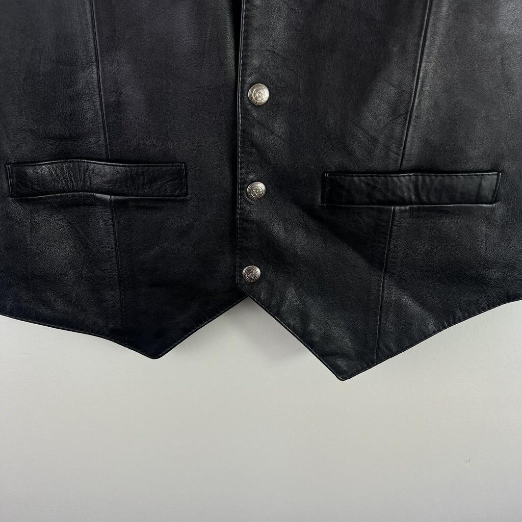 Mode Retro Mænds Vest Afslappet Udendørs Læder Vest Udendørs Vandtæt Udendørs Fritid