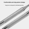 Stainless Steel Double-Headed Nail Pusher Cuticle Remover Exfoliation Prep Tool Clean Dead Skin Circle Bevel Shovel Manicure Pen