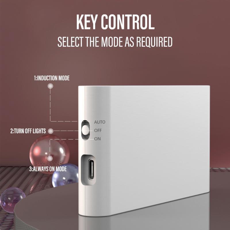 1 peça Luz Noturna LED de Indução Carregamento USB Sem Fio Indução do Corpo Humano Luz de Parede Quarto Corredor Armário Banheiro Luz Noturna