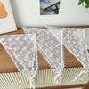 Vintage Style Lace Triangle Scarf for Home Decors Fashion Headwrap with Floral Patterns and Breathable Polyester Fabric