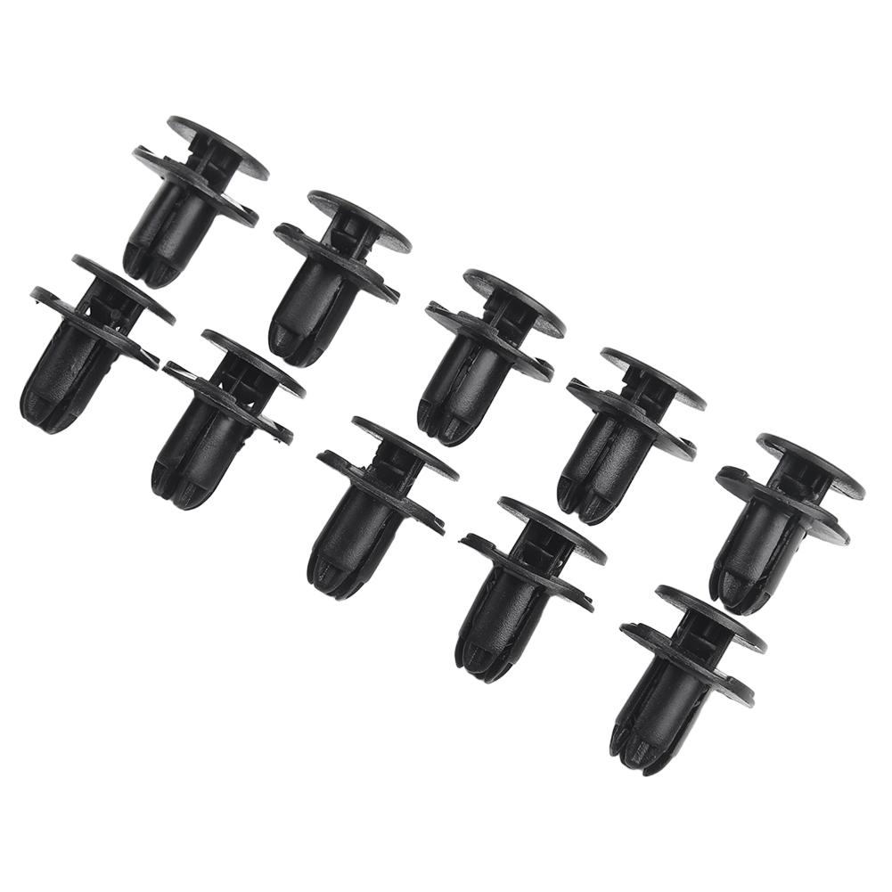 10x Retainer Clips 8mm Hole Black Head Diameter 18mm