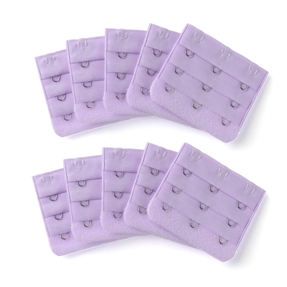 

uxcell Регулируемый бюстгальтер Крючок и петля Светлый x 10 штук Женские удлинители, Расширения в 3 ряда, Фиолетовый, 5.5 5см,