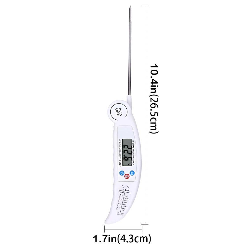 Kitchen Food Thermometer Foldable Probe BBQ Grill Oven Temperature Measurement Tool, Suitable for Meat Water Milk Cooking