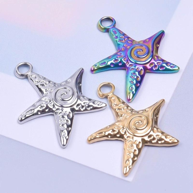 Star Necklace Y2K for Teen Girls Women Starfish Pendant Summer Jewelry Starfish Ocean Sea-Life Necklace Clavicle Chain