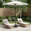 Garden Umbrella with LED Lights and Base 230 x 230 cm