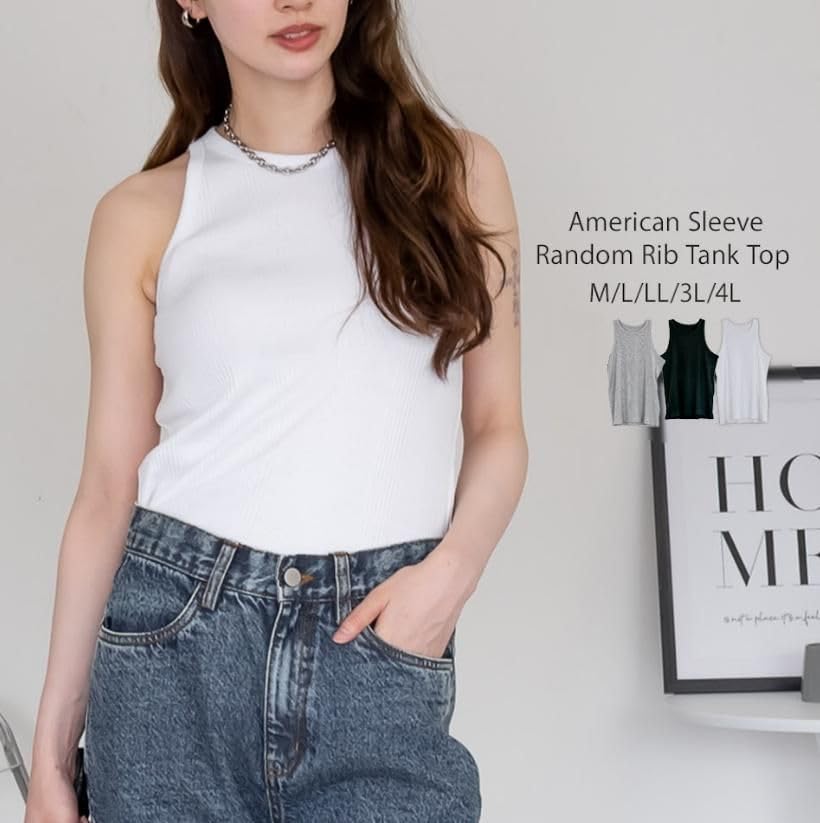 Emptio Ärmlös Tanktopp Gym Längre Perfekt för Basic Bomull Damtopp, Utan Kupor, Figursydd, Loungewear, Underkläder, Träning, Längd, Sval,