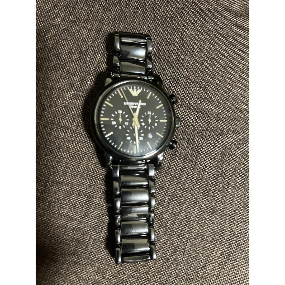 Used EMPORIO ARMANI Chronograph Watch Black