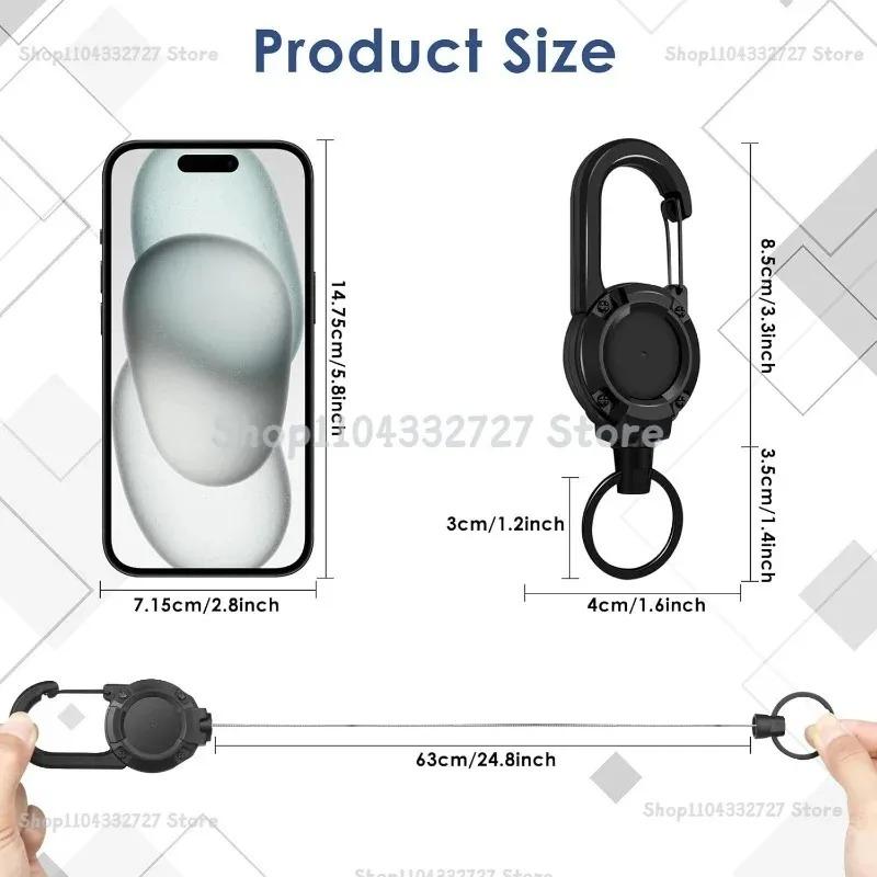 Carabiner Keychain Bag Hook Keys Holder Extendable Holders Keychain Heavy Duty Clip with Carabiner Key Chain for Men Outdoor Bag