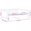 Daybed Dark Grey 90x190 Cm Velvet