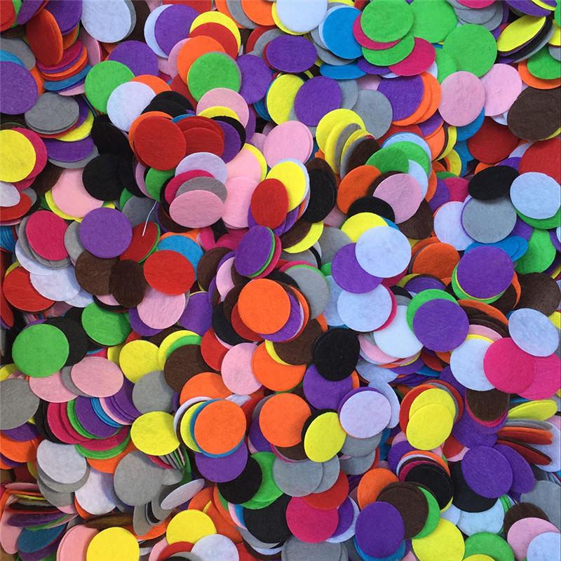 100pcs 30mm Mix Color Padded Felt Round Shape Craft/ DIY Appliques Clothing Decoration Scrapbook DIY