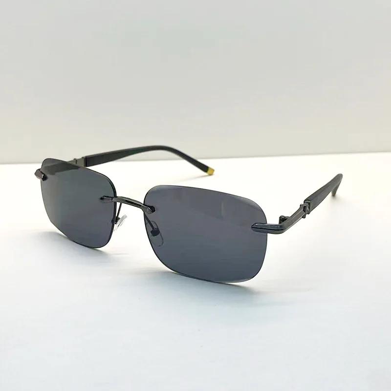 Metal Frame Rectangle Sunglasses UV400 Protection Fashion Square Sun Glasses for Women Men Rimless Eyewear Occhiali Da Sole
