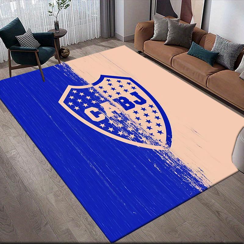 Club Atletico Boca Juniors2 Flannel Pattern Square Carpet,Area Rug,Carpet Rug for Living Room Bedroom Sofa Playroom Decor,Non-slip Floor Mat