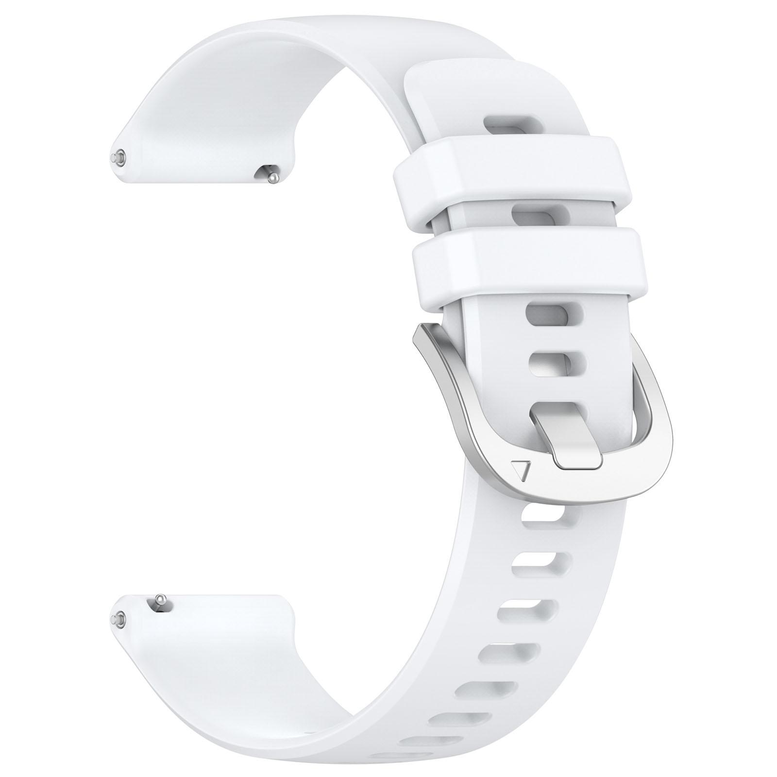 

For Garmin Approach S50 Smartwatch Band 20mm Adjustable Sports Silicone Strap White