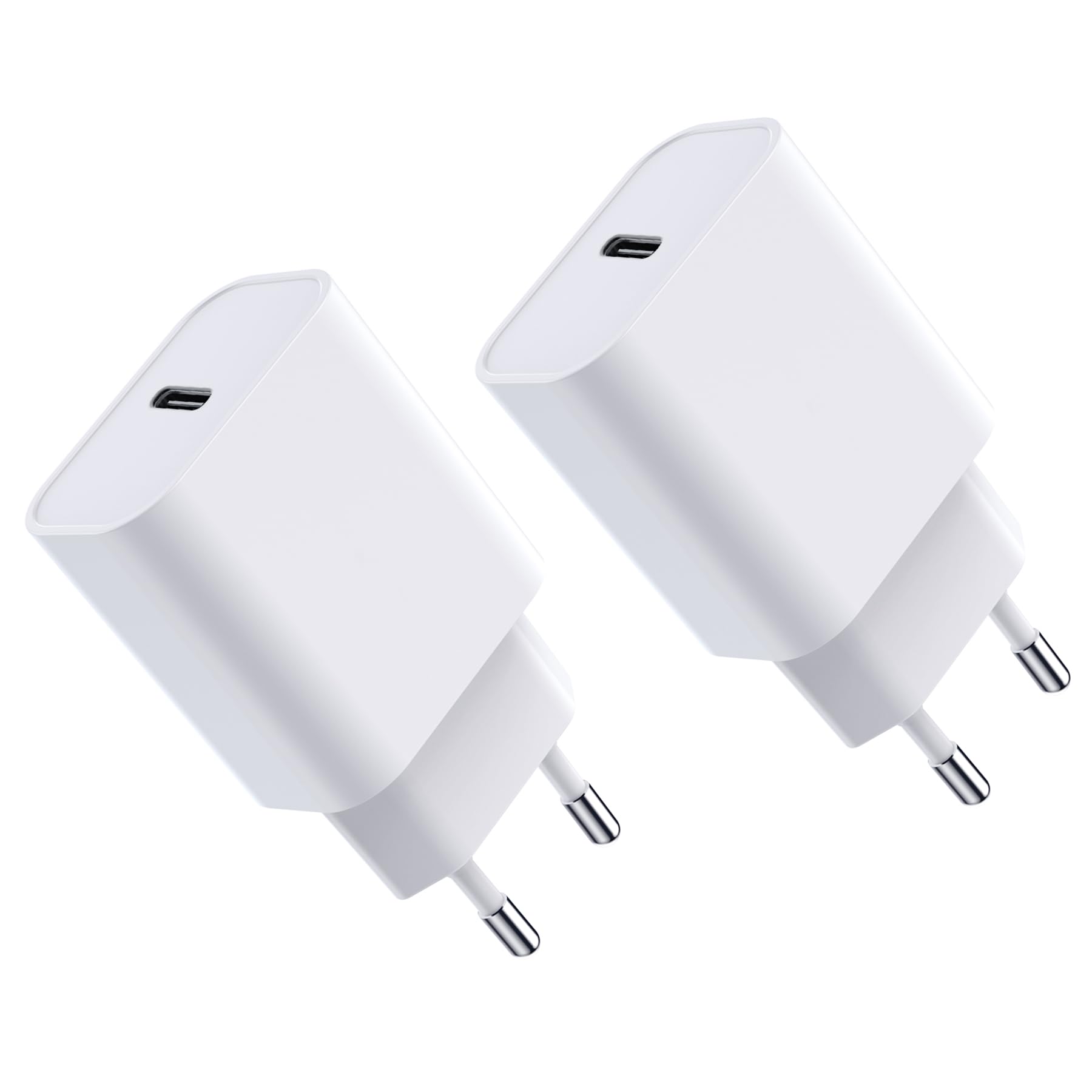 

Адаптер питания PD 20 Вт для быстрой зарядки, вилка европейского стандарта для телефона, планшета, ПК 2 Pack