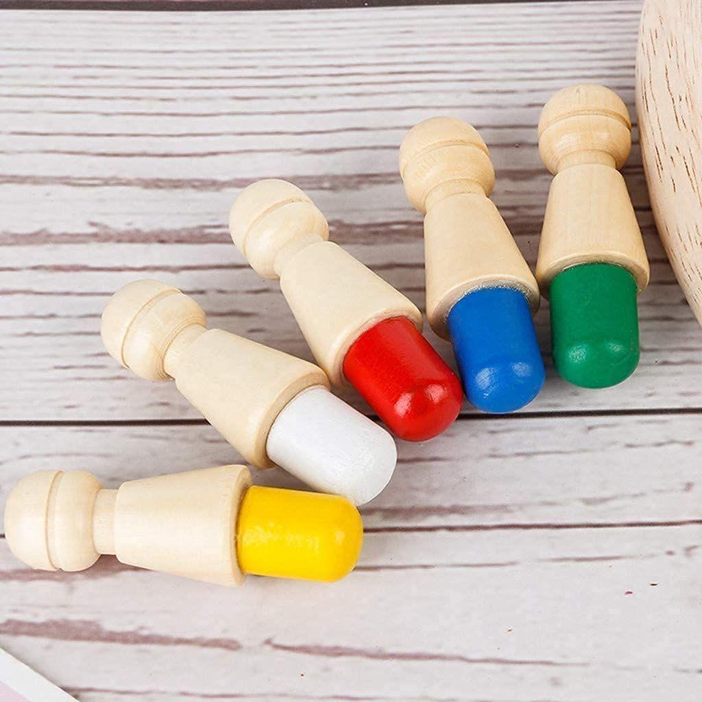 Wooden Memory Match Stick Chess Game, BLOWEST Colorful Memory Chess, Funny Block Board Game, Early Educational Toy, Brain Training Games