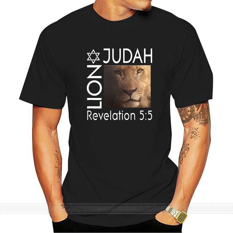 Summer Short Sleeve Plus Size Lion of Judah T Shirt Christian T Shirt Jesus Shirt