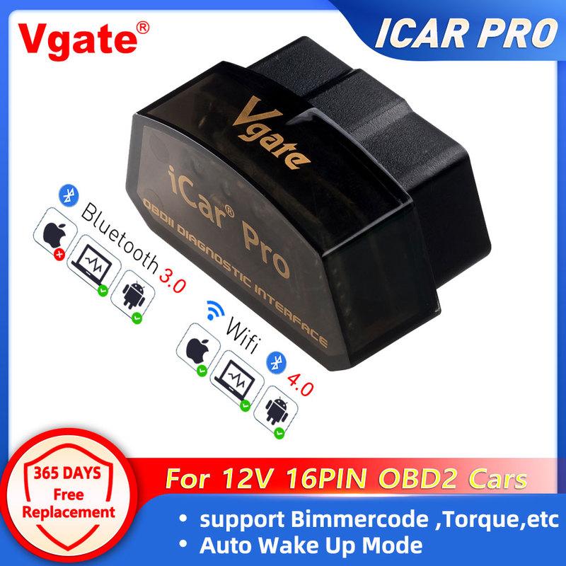 Vgate iCar pro Bluetooth 4.0 WiFi for IOS Android PC Auto Wake Up Elm327 OBDII Scanner Code Reader Car Diagnostic tool V2.1