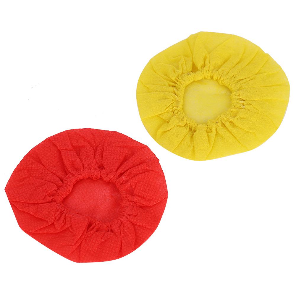 100Pcs Disposable NonWoven Microphone Cover Accessory for KTV Stage Interview Supplies(Red and Yellow )