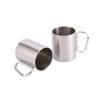 220/300Ml Camping Travel Stainless Steel Cup Carabiner Hook Handle Picnic Water Mug Outdoor Travel Hike Cup