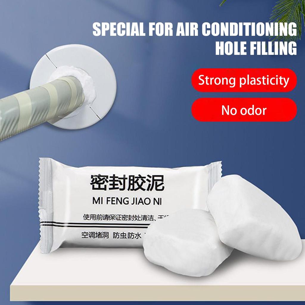 10pcs Waterproof Sealant Mastic Quick Mending Mud Duct Sealing Clay for Sewer Pipe Wall Hole Air Conditioning Hole Repair