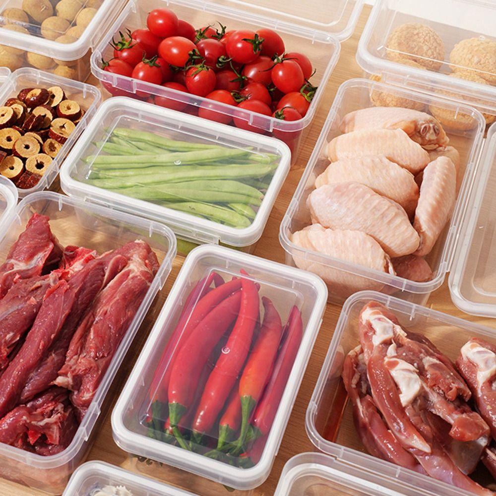 with Lid Refrigerator Storage Boxes Sealed Fresh-Keeping Box Food Containers  Kitchen Organization