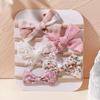 5Pcs/lot Baby Elastic Nylon Headband Newborn Sweet Flower Lace Bow Hair Bands for Babe Infant Toddler Soft Girl Hair Accessories