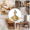 Gold Metal Incense Burner Middle East Arab Aroma Burner Candlestick Dual-Use  Tabletop Decoration Stand for Yoga Home Room