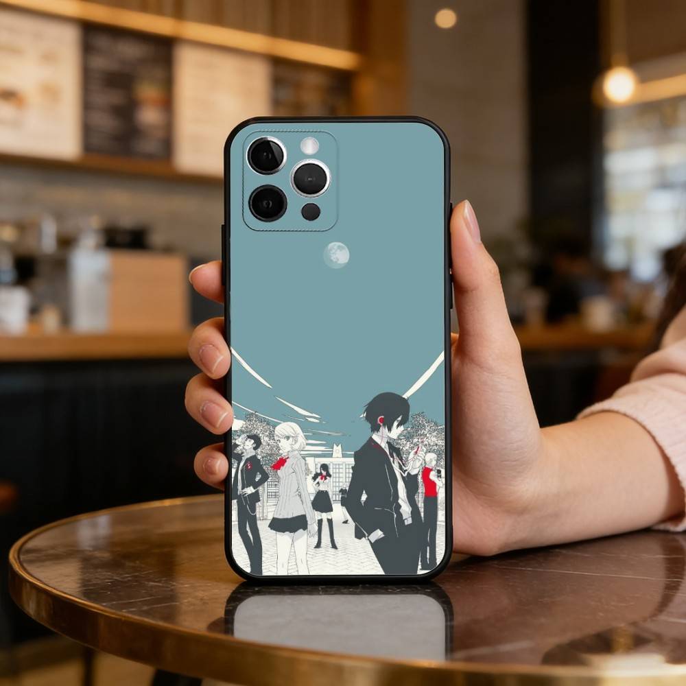 COOL Anime P-Persona 5 Phone Case For iPhone 17,16,15,14,13,12,11 Plus,Pro Max,Soft Silicone Black Cover