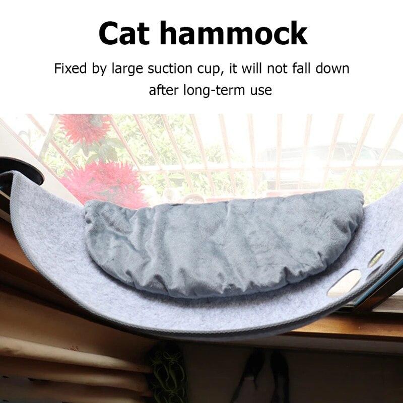 Sunny Window Seat Nest Cat Window Hammock With Cushion Pet Kitty Hanging Sleeping Bed With Strong Suction Cups Pet Cats