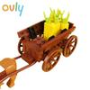 Ovly Zestaw części Farm Carriage Gardening MOC z wozem wołowym, zwierzętami DIY, klocki konstrukcyjne, zestaw do pieczenia kurczaka w stylu retro, prezent dla dzieci z instrukcją